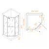 Душевой уголок RGW HO-081B, Цвет стекла: прозрачное, Цвет профиля (вариация): Черный, Выбрать размер: 90x90, изображение 3