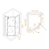 Душевой уголок RGW PA-091, Цвет стекла: прозрачное, Цвет профиля (вариация): Хром, Выбрать размер: 100х80, изображение 4