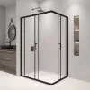 Душевой уголок RGW PA-146B, Цвет стекла: прозрачное, Цвет профиля (вариация): Черный, Выбрать размер: 80x100, изображение 3