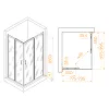 Душевой уголок RGW PA-146B, Цвет стекла: прозрачное, Цвет профиля (вариация): Черный, Выбрать размер: 80x100, изображение 7