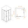 Душевой уголок RGW PA-31, Цвет стекла: прозрачное, Цвет профиля: Хром, Выбрать размер: 90х90, изображение 7