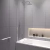 Шторка на ванну RGW SC-109, Цвет стекла: прозрачное, Цвет профиля (вариация): Хром, Выбрать размер: 70, изображение 2