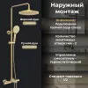 Душевая стойка AVS Elegant брашированное золото, изображение 5