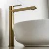 Смеситель для раковины AVS Elegant высокий, брашированное золото, Выбрать цвет: Брашированное золото, изображение 11
