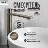 Смесители: Смеситель для раковины AVS Elegant высокий, оружейная сталь 1 в магазине Акватория