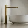 Смеситель для раковины AVS Elegant высокий, брашированное золото, Выбрать цвет: Брашированное золото, изображение 10
