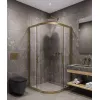 Timo Душевой угол TPSS-90-100/17C-8, раздвиж, проф мат золото, стекло проз 8 мм, Цвет профиля: Золото, Выбрать размер: 90х90, изображение 2