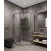 Timo Душевой угол TTSS-100/13C-8L/R , раздвиж ,проф никель, стекло проз 8 мм, Цвет профиля: Серый, Выбрать размер: 100х100, Ориентация: левая, изображение 2