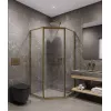 Timo Душевой угол TTSS-100/17C-8L/R раздвиж , проф мат.золото, стекло проз 8 мм, Цвет профиля: Золото, Выбрать размер: 100х100, Ориентация: левая, изображение 2