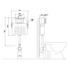 Смывной бачок скрытого монтажа ABBER AC0104 для приставного унитаза, изображение 3