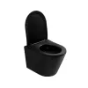 Унитаз ABBER Bequem AC1102TMB подвесной черный матовый, безободковый, смыв торнадо, Выбрать цвет: Черный, изображение 3