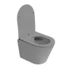 Унитаз ABBER Bequem AC1102TMG подвесной серый матовый, безободковый, смыв торнадо, Выбрать цвет: серый, изображение 3