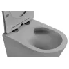Унитаз ABBER Bequem AC1102TMG подвесной серый матовый, безободковый, смыв торнадо, Выбрать цвет: серый, изображение 4