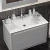 Тумба с раковиной  OPADIRIS Луиджи серый, Выбрать цвет: Серый, Выбрать размер: 90, изображение 3