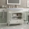 Тумба с раковиной OPADIRIS  Омега  слон.кость, Выбрать цвет: Слоновая кость, Выбрать размер: 75, изображение 3