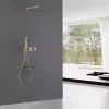 Душевая система ABBER Rund AF8750G скрытого монтажа с изливом, термостат, золото матовое, Выбрать цвет: Золото матовое, изображение 2