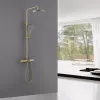 Душевая стойка ABBER Thermostat AF8516GL с термостатом и изливом, золото матовое, Выбрать цвет: Золото матовое, Регулируемая высота: 900-1430, изображение 2