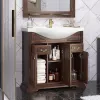 Тумба напольная с раковиной Opadiris Риспекто , цвет орех антикварный, Выбрать цвет: Орех антикварный, Выбрать размер: 85, изображение 3