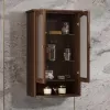 Шкаф Opadiris Риспекто подвесной, двухстворчатый, цвет орех антикварный, с матовым стеклом, Выбрать цвет: Орех антикварный, изображение 3