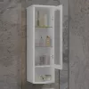 Шкаф Opadiris Риспекто подвесной, одностворчатый, белый матовый, левый/правый, с матовым стеклом, Выбрать цвет: Белый матовый, Ориентация: левая, изображение 3