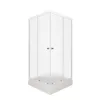 Душевое ограждение Triton ВЕЛЬВЕТ-К, А низкий поддон/матовое стекло, Цвет стекла: матовое, Цвет профиля: Белый, Тип поддона: Низкий, Выбрать размер: 80х80, изображение 7