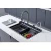 Многофункциональная мойка Ceruttispa GLORIA Pro nano black (серая) из нержавеющей стали, кухонная, изображение 3