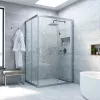 : Душевой уголок Vegas Glass ZA-F Novo 90*80 07 01 профиль матовый хром, стекло прозрачное 1 в магазине Акватория