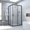 : Душевой уголок Vegas Glass Za Novo ZA NOVO 90 02М 10 профиль черный матовый, стекло сатин матовое 1 в магазине Акватория