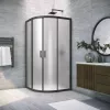 : Душевой уголок Vegas Glass ZS Novo h2000 90 02M 10 90x90 см, профиль черный матовый, стекло сатин 1 в магазине Акватория