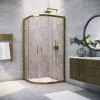 : Душевой уголок Vegas Glass ZS TUR Novo 90 05 05 90x90 см, профиль бронза, стекло бронза 1 в магазине Акватория