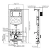 Система инсталляции для унитазов WasserKRAFT Aller 10TLT.010.ME с кнопкой/без кнопки, Внешний вид: Без кнопки, изображение 7