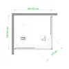 Душевой уголок Royal Bath RB HPD-T-CH 90х80х200 (прозрачное), изображение 5