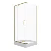 Душевое ограждение  Triton "ТЕРРА-ГОЛД" (низкий поддон) 90х90 квадрат, Цвет профиля: Золото, изображение 3