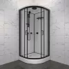Душевая кабина Triton ПРАЙМ-БЛЭК 90*90 А  стекло прозрачное, Цвет стекла: прозрачное, Цвет профиля: Черный, Тип поддона: Низкий, Выбрать размер: 90х90, Наличие крыши: есть, изображение 2
