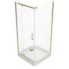 Душевое ограждение  Triton "ТЕРРА-ГОЛД" (низкий поддон) 90х90 квадрат, Цвет профиля: Золото, изображение 4