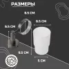 Стакан для зубных щеток на держателе ACWEN SS84607GG графит, изображение 3