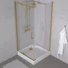 Душевое ограждение  Triton "ТЕРРА-ГОЛД" (низкий поддон) 90х90 квадрат, Цвет профиля: Золото, изображение 2