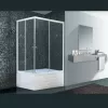Душевой угол Royal Bath RB 8100BP/RB8120BP прямоугольный, Цвет стекла: прозрачное, Цвет профиля: Белый, Выбрать размер: 120x80, Ориентация: правая