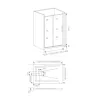 Душевая дверь раздвижная Good Door IDEA WTW-120-C-B, изображение 5