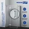 Душевой уголок WasserKRAFT AllerWHITE  Хром/Белый, Цвет стекла: прозрачное, Цвет профиля: Хром, Выбрать размер: 80х120, Ориентация: Правая