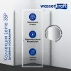 Душевой уголок трапеция WasserKRAFT Leine, Цвет стекла: прозрачное, Цвет профиля: Хром, Выбрать размер: 100х100