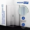 Душевой уголок  WasserKRAFT Lippe квадратный, Цвет стекла: прозрачное, Цвет профиля: Хром, Выбрать размер: 80х80