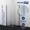 Душевой уголок квадратный WasserKRAFT Main, Цвет стекла: прозрачное, Цвет профиля: Хром, Выбрать размер: 100х100