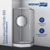 Душевой уголок WasserKRAFT Naab 86S11, Цвет стекла: прозрачное, Цвет профиля: Хром, Выбрать размер: 90х90