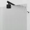 Душевая перегородка WasserKRAFT Rur 30W MB-FL ребристое/черный, Цвет стекла: ребристое, Цвет профиля: Черный, Цвет профиля (вариация): Черный, Выбрать размер: 100, изображение 3