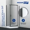 Душевой уголок WasserKRAFT Wiese 84P38/84P11, Цвет стекла: прозрачное, Цвет профиля: Черный, Выбрать размер: 100х100, изображение 2