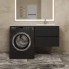Тумба под стиральную машину подвесная Uperwood Tanos 60х50 см, черная, Выбрать цвет: Черный матовый, изображение 2
