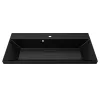 Раковина для ванной  Uperwood Classic New, черная глянцевая, с накладкой для слива, Выбрать цвет: Черный, Выбрать размер: 100, изображение 2