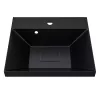 Раковина для ванной  Uperwood Classic New, черная глянцевая, с накладкой для слива, Выбрать цвет: Черный, Выбрать размер: 50, изображение 2