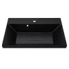 Раковина для ванной  Uperwood Classic New, черная глянцевая, с накладкой для слива, Выбрать цвет: Черный, Выбрать размер: 70, изображение 2